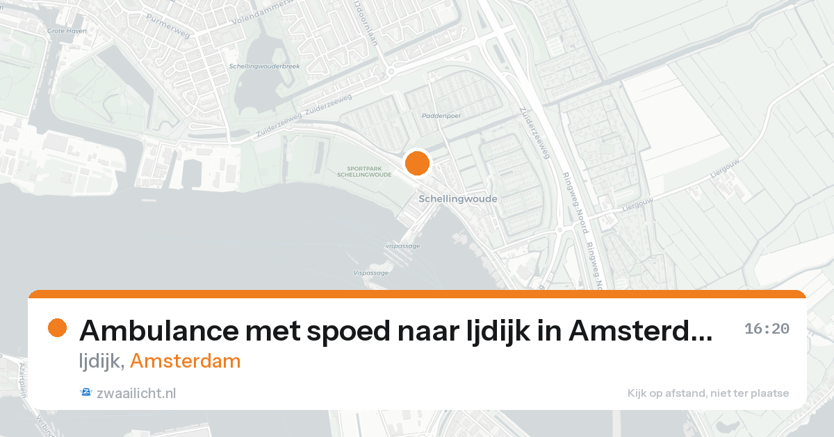 Ambulance met spoed naar Ijdijk in Amsterdam — 19 aug 2026