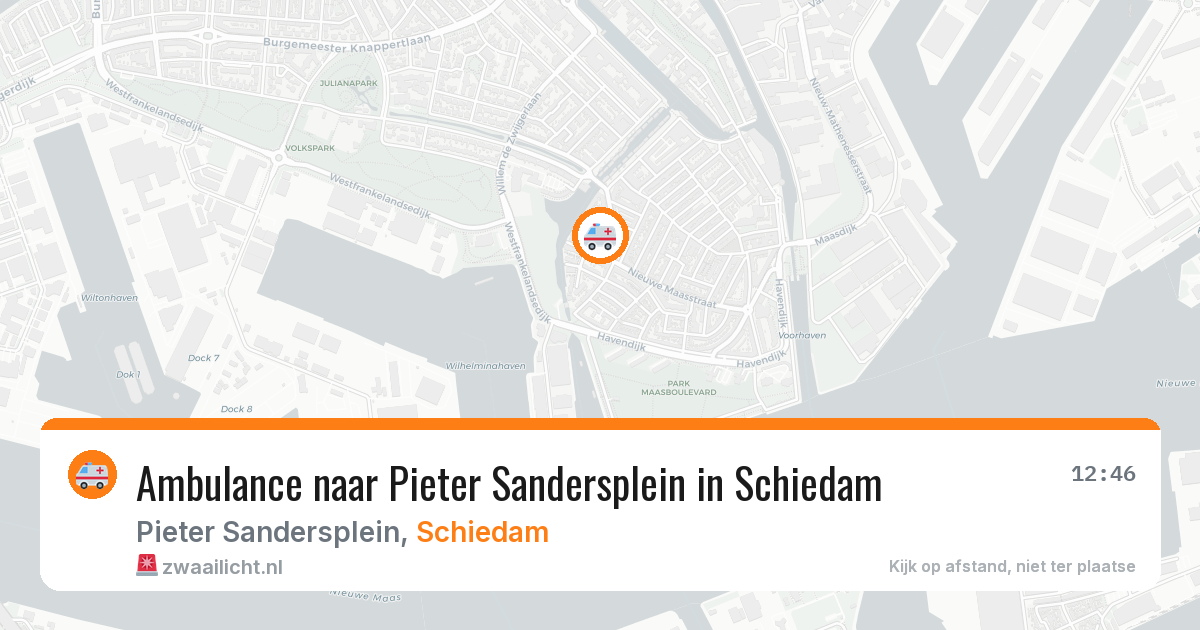 Ambulance naar Pieter Sandersplein in Schiedam — 27 apr 2026