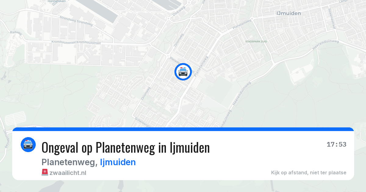 Ongeval op Planetenweg in Ijmuiden — 4 aug 2026