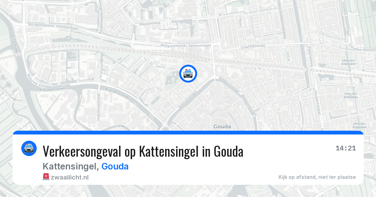Verkeersongeval op Kattensingel in Gouda — 26 mei 2026