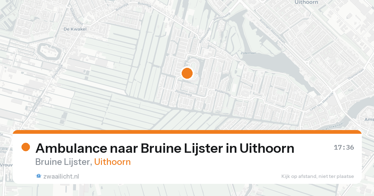 Ambulance naar Bruine Lijster in Uithoorn — 25 aug 2026