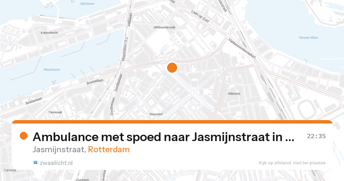 Ambulance met spoed naar Jasmijnstraat in Rotterdam — 26 aug 2026