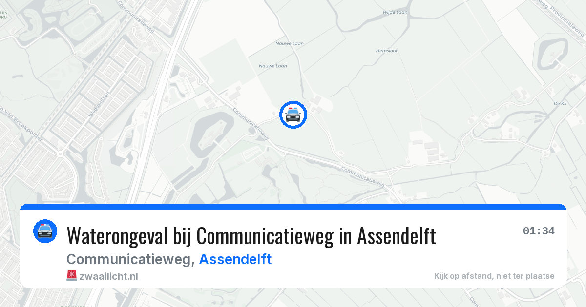 Waterongeval bij Communicatieweg in Assendelft — 11 jul 2026