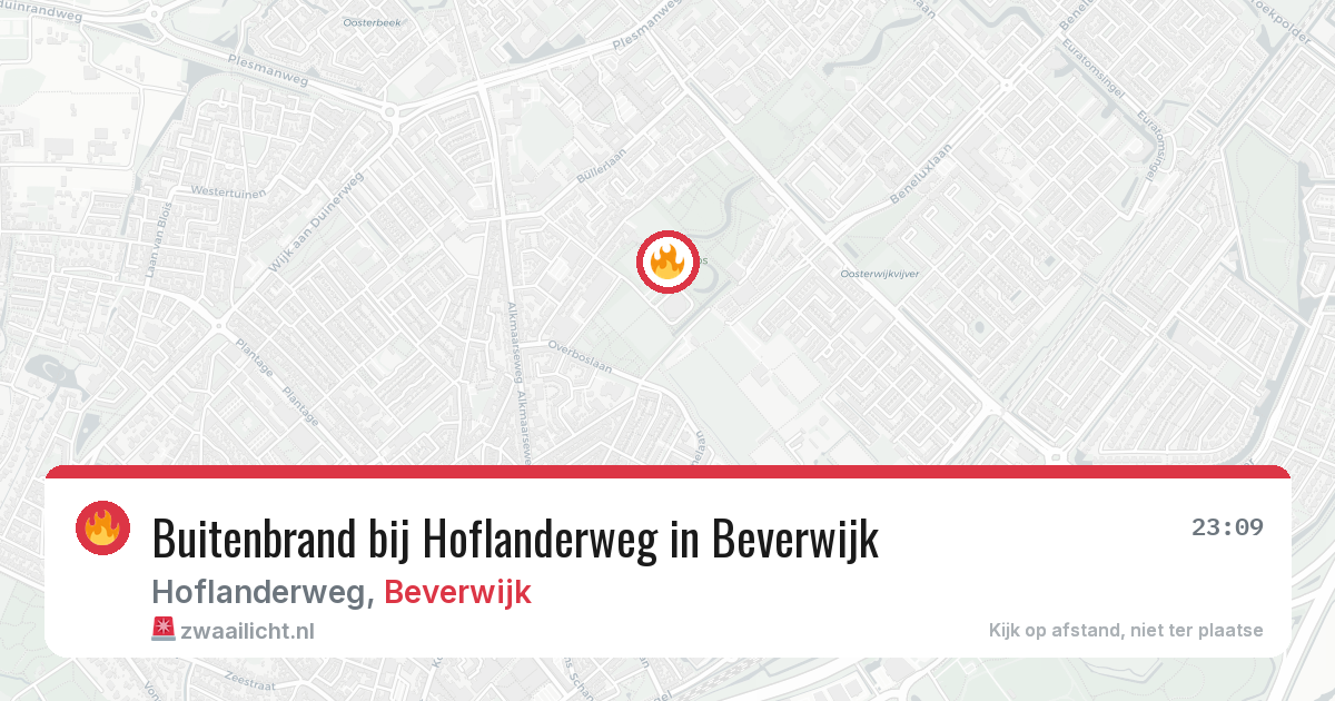 Buitenbrand bij Hoflanderweg in Beverwijk — 9 mei 2026