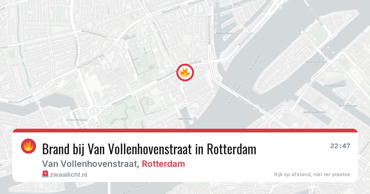 Brand bij Van Vollenhovenstraat in Rotterdam — 17 mei 2026