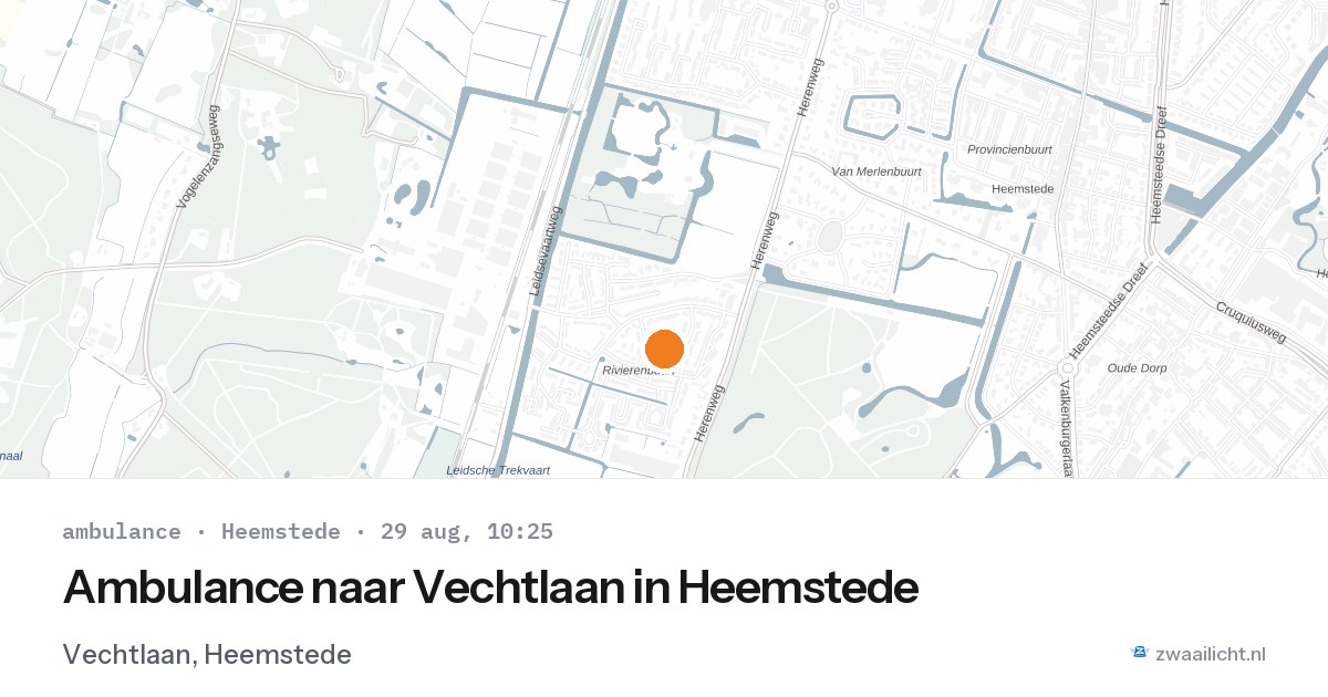 Ambulance naar Vechtlaan in Heemstede — 29 aug 2026