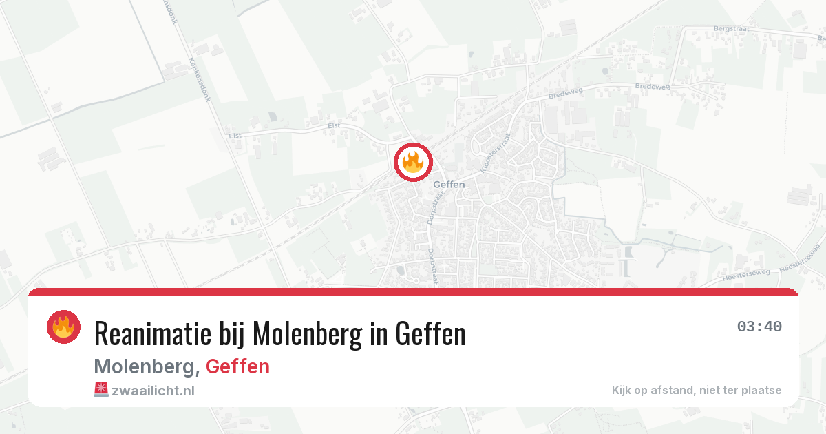 Reanimatie bij Molenberg in Geffen — 16 feb 2026
