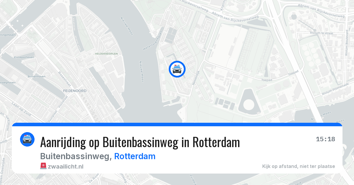 Aanrijding op Buitenbassinweg in Rotterdam — 3 jun 2026
