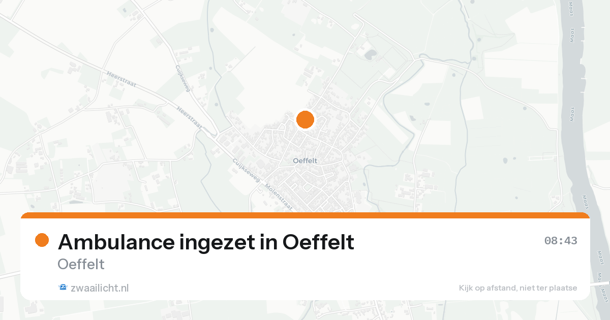 Ambulance ingezet in Oeffelt — 7 aug 2026
