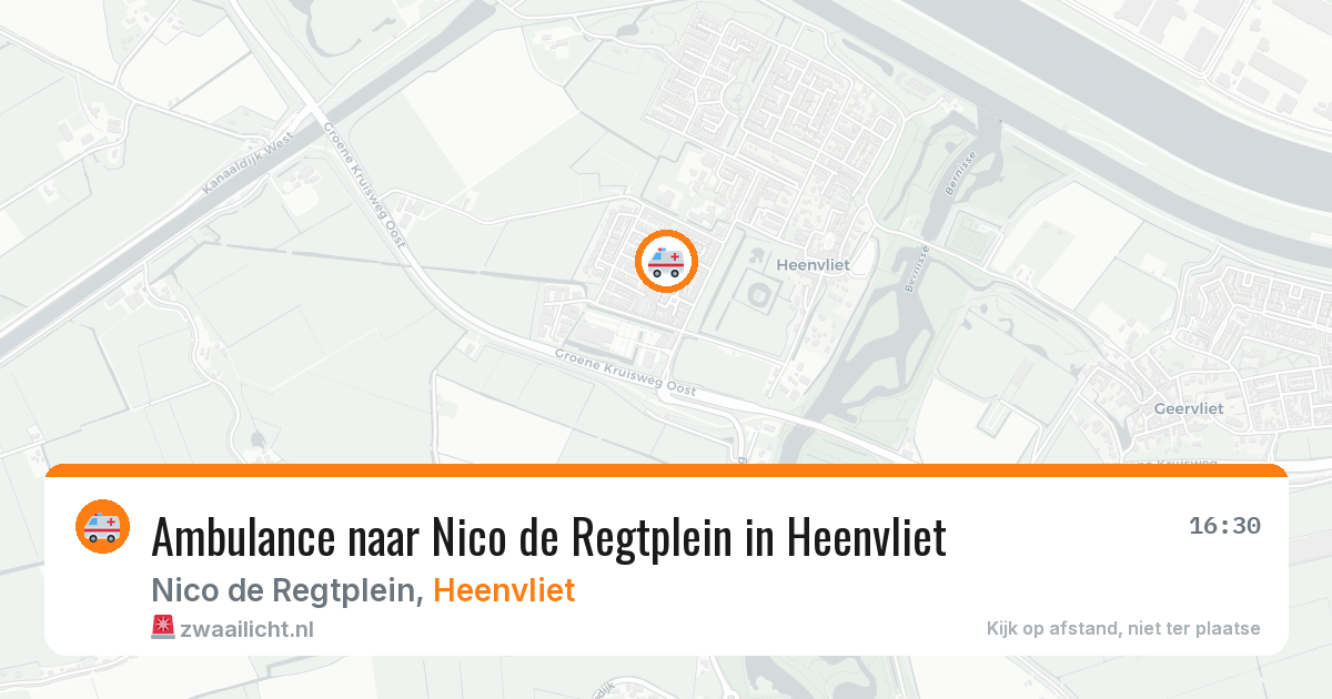 Ambulance naar Nico de Regtplein in Heenvliet — 20 mrt 2026