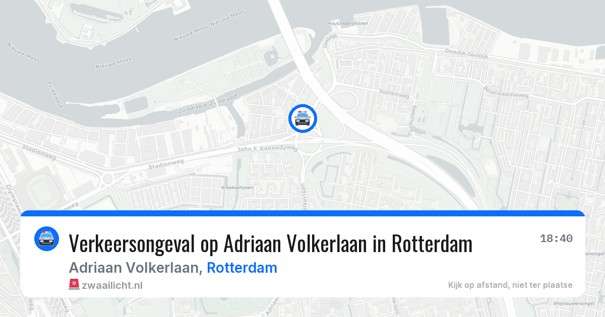 Verkeersongeval op Adriaan Volkerlaan in Rotterdam — 28 mei 2026
