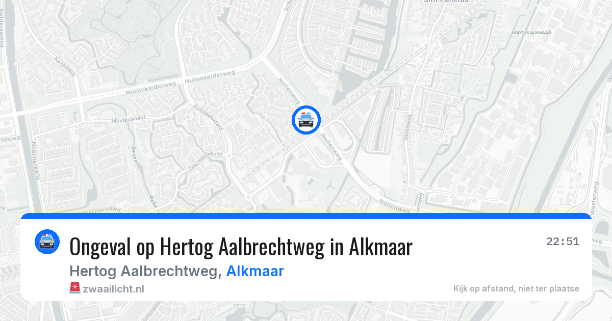 Ongeval op Hertog Aalbrechtweg in Alkmaar — 11 aug 2026