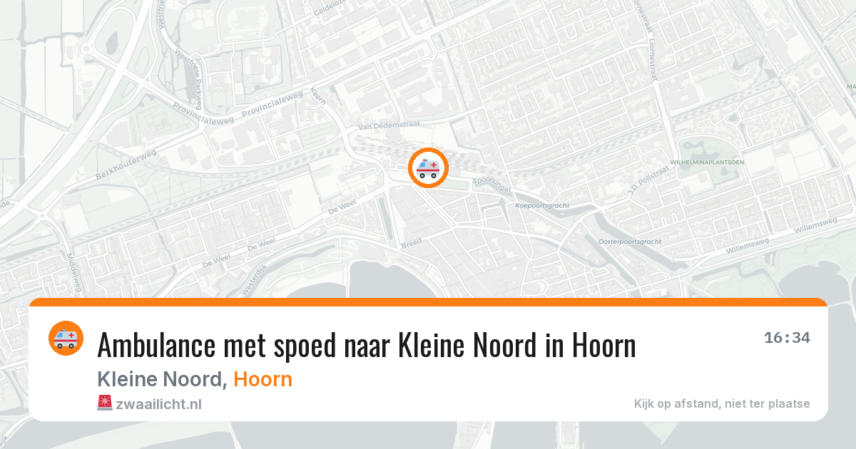 Ambulance met spoed naar Kleine Noord in Hoorn — 17 jul 2026