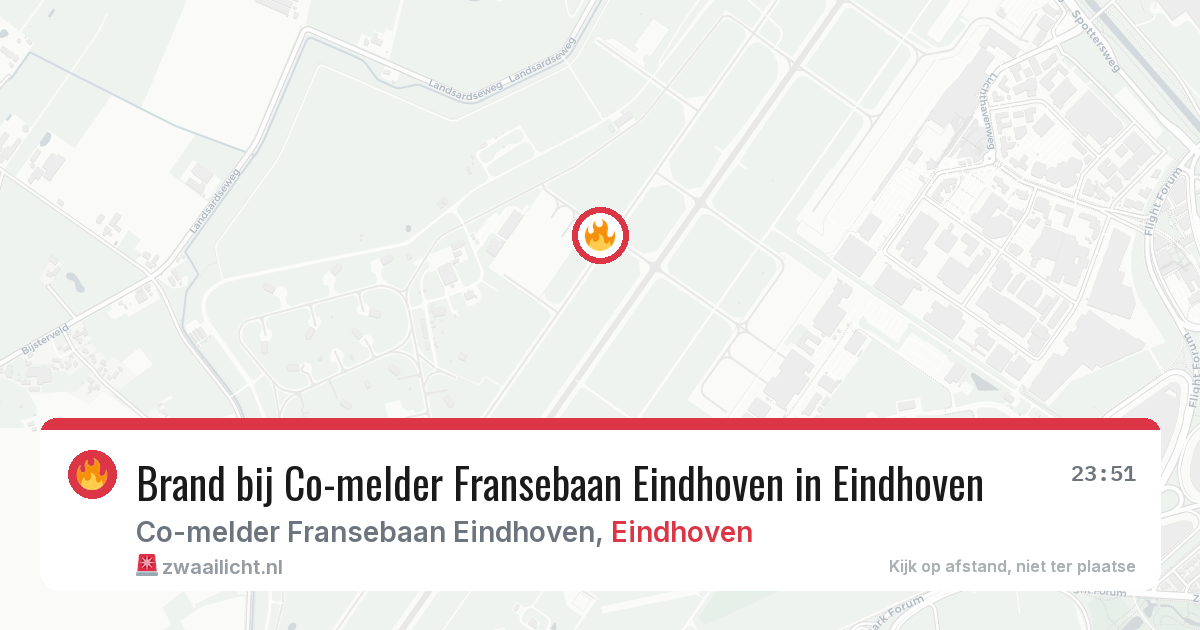 Brand bij Co-melder Fransebaan Eindhoven in Eindhoven — 14 mei 2026