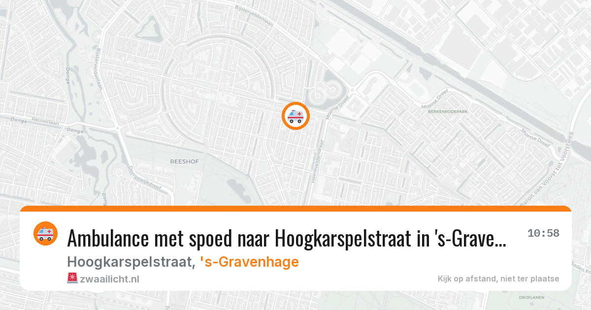 Ambulance met spoed naar Hoogkarspelstraat in 's-Gravenhage — 2 apr 2026