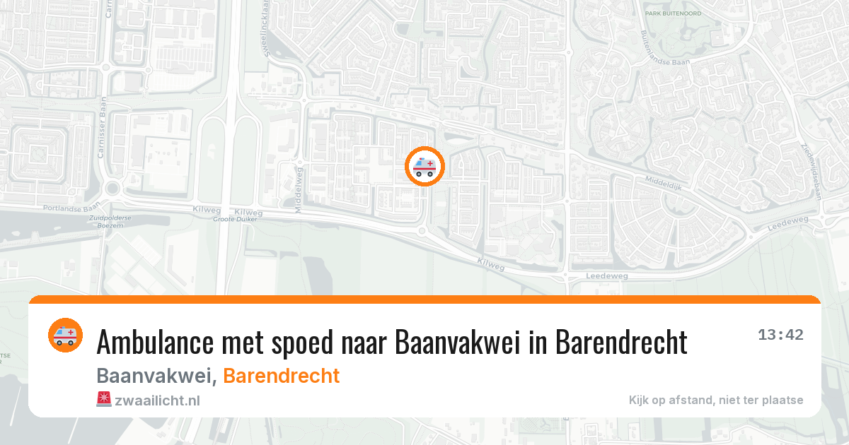 Ambulance met spoed naar Baanvakwei in Barendrecht — 5 mei 2026