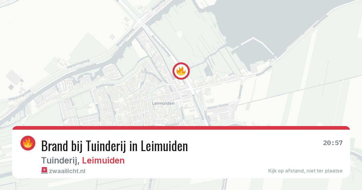 Brand bij Tuinderij in Leimuiden — 7 aug 2026