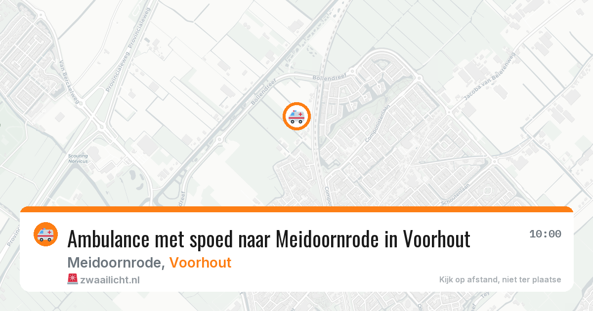 Ambulance met spoed naar Meidoornrode in Voorhout — 2 mrt 2026