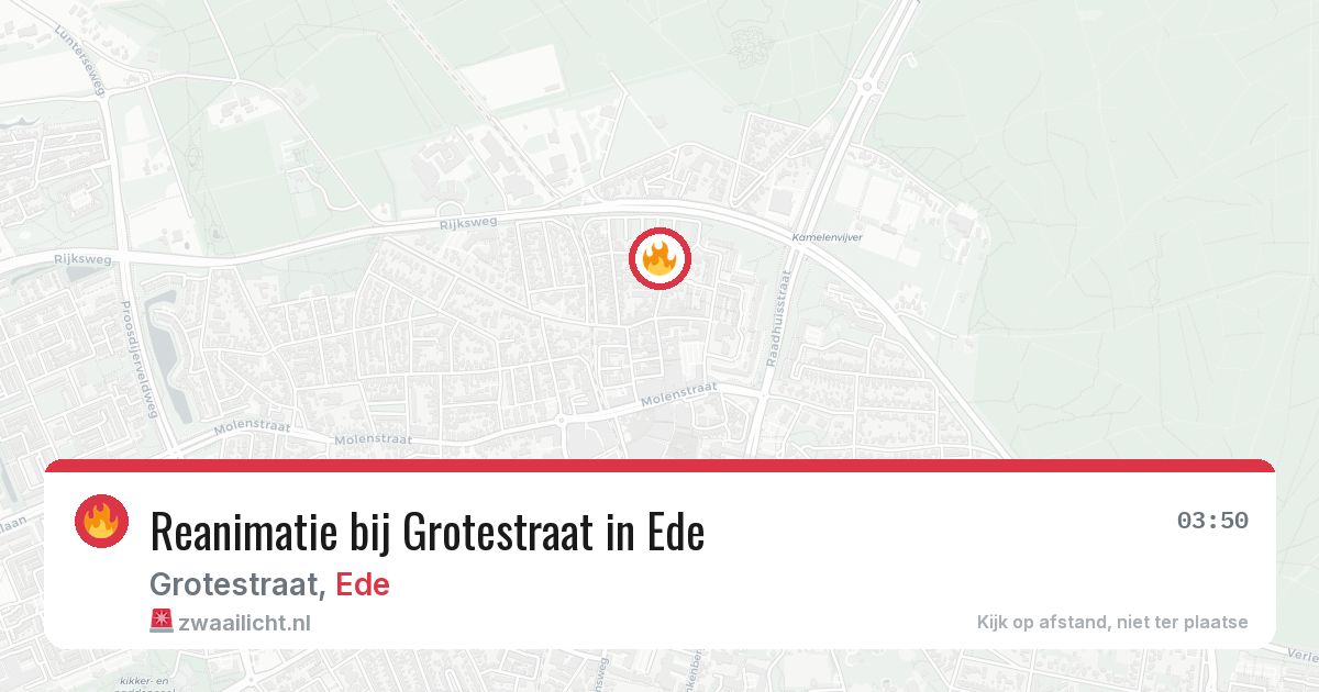 Reanimatie bij Grotestraat in Ede — 1 aug 2026