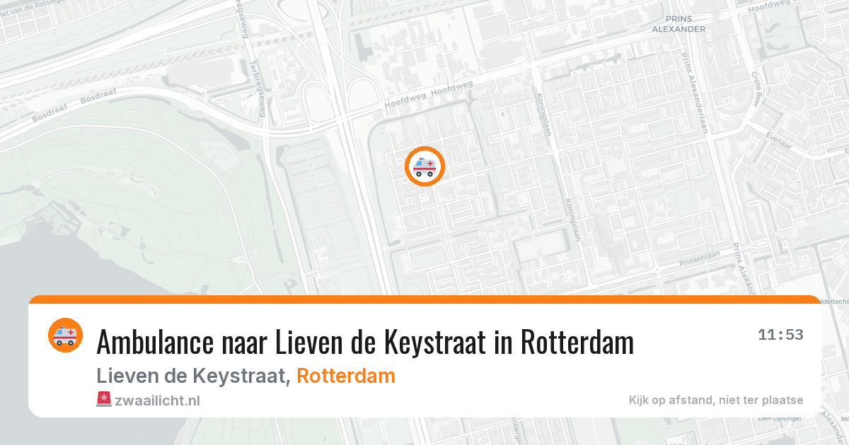Ambulance naar Lieven de Keystraat in Rotterdam — 5 aug 2026