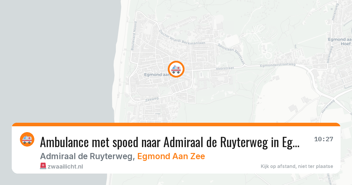 Ambulance met spoed naar Admiraal de Ruyterweg in Egmond Aan Zee — 26 jun 2026