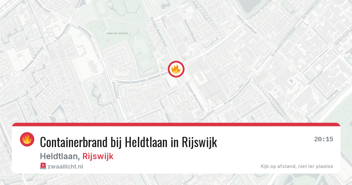 Containerbrand bij Heldtlaan in Rijswijk — 18 mrt 2026
