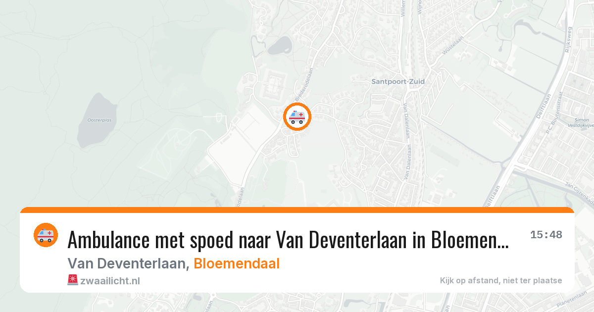 Ambulance met spoed naar Van Deventerlaan in Bloemendaal — 8 feb 2026