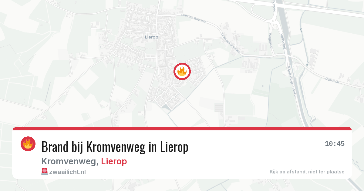 Brand bij Kromvenweg in Lierop — 20 mrt 2026
