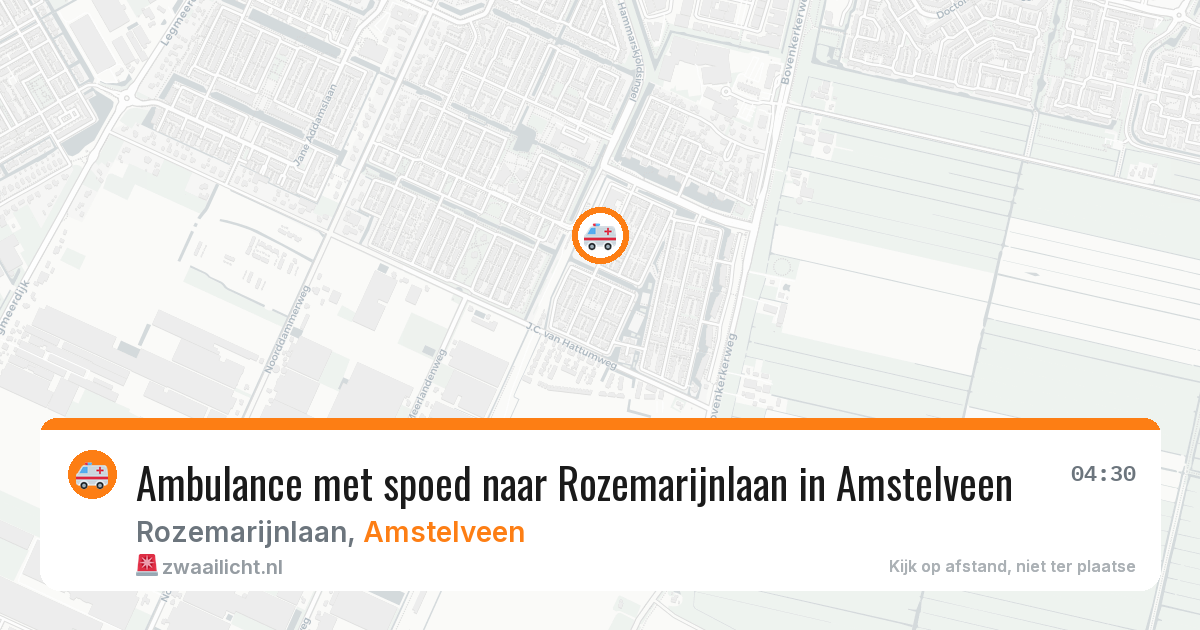 Ambulance met spoed naar Rozemarijnlaan in Amstelveen — 13 apr 2026
