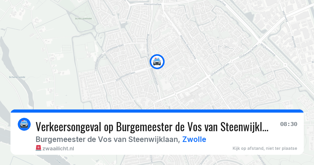 Verkeersongeval op Burgemeester de Vos van Steenwijklaan in Zwolle — 24 apr 2026