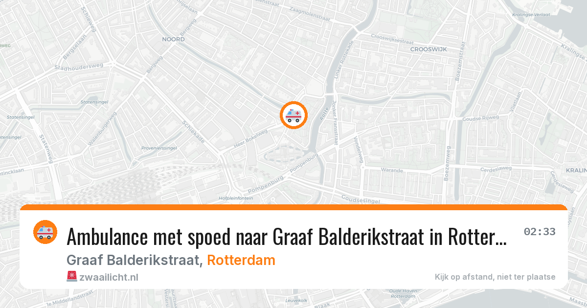 Ambulance met spoed naar Graaf Balderikstraat in Rotterdam — 28 jun 2026