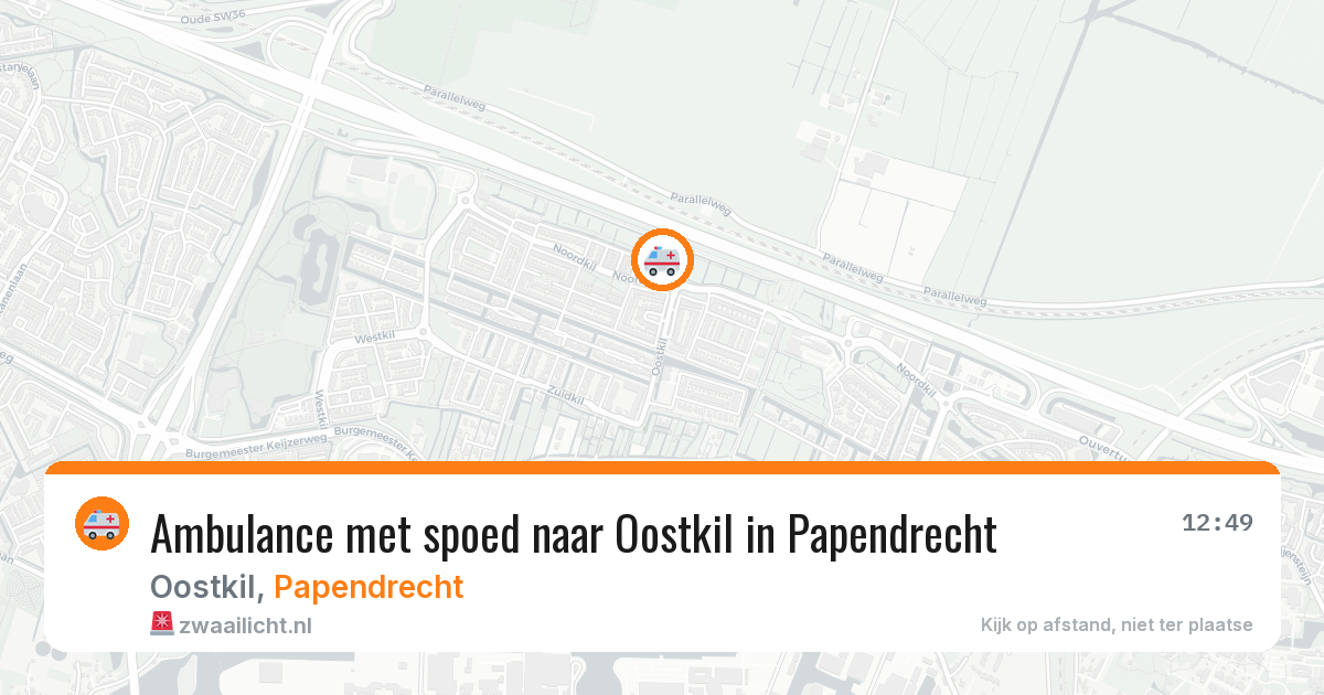 Ambulance met spoed naar Oostkil in Papendrecht — 3 apr 2026