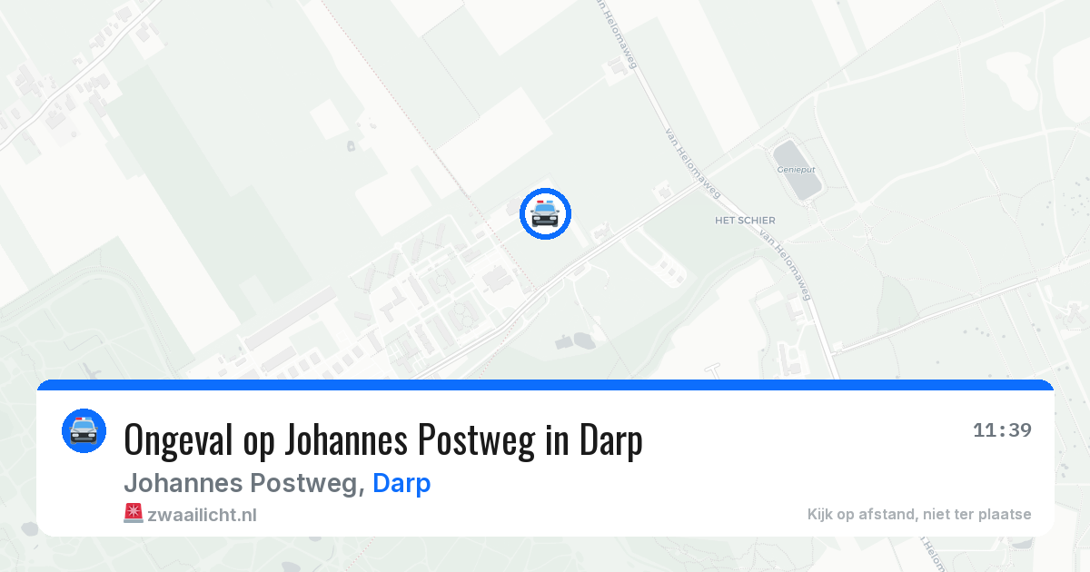 Ongeval op Johannes Postweg in Darp — 8 jun 2026