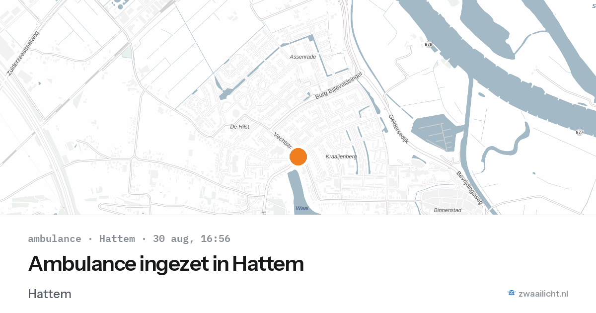 Ambulance ingezet in Hattem — 30 aug 2026