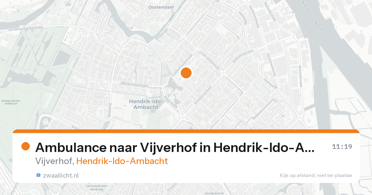 Ambulance naar Vijverhof in Hendrik-Ido-Ambacht — 18 aug 2026