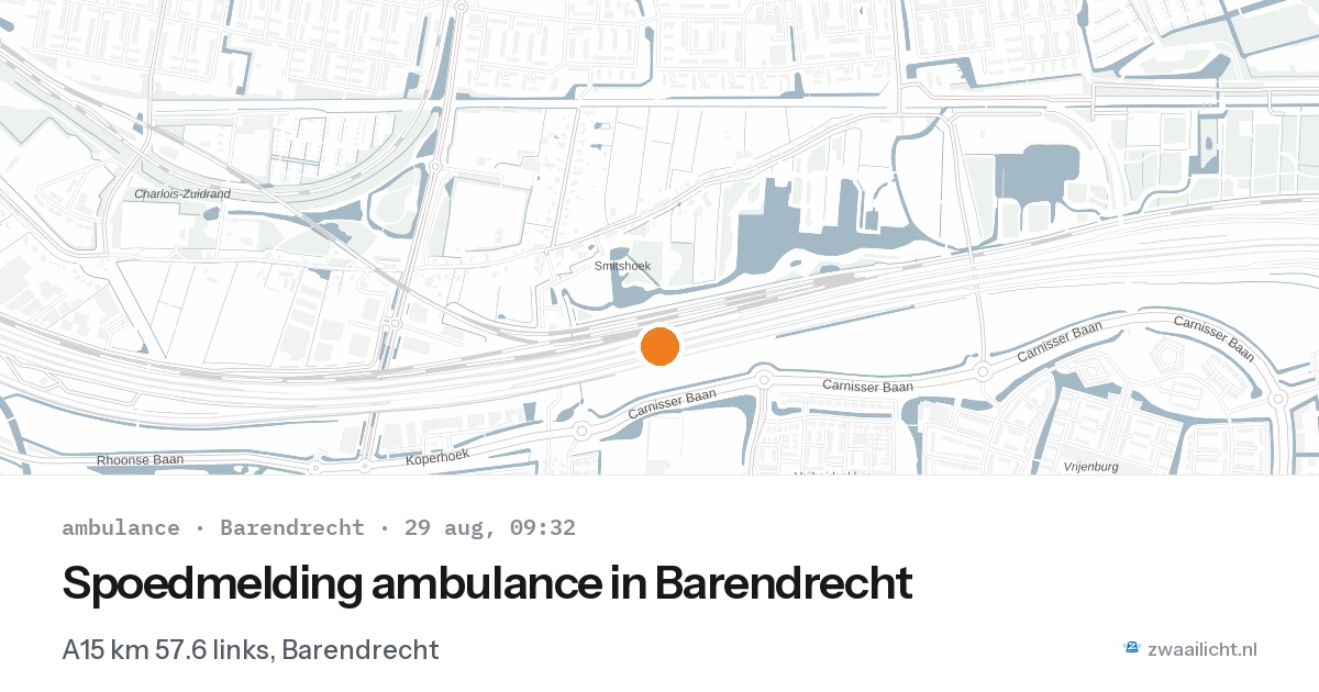 Spoedmelding ambulance in Barendrecht — 29 aug 2026