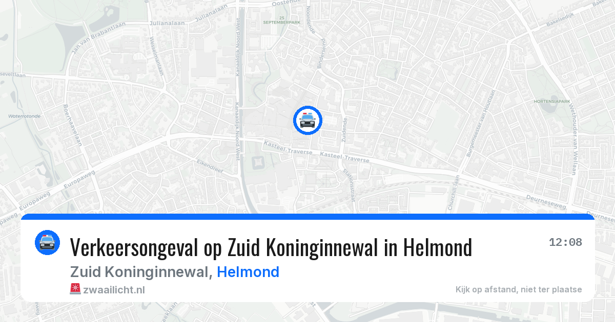 Verkeersongeval op Zuid Koninginnewal in Helmond — 24 apr 2026