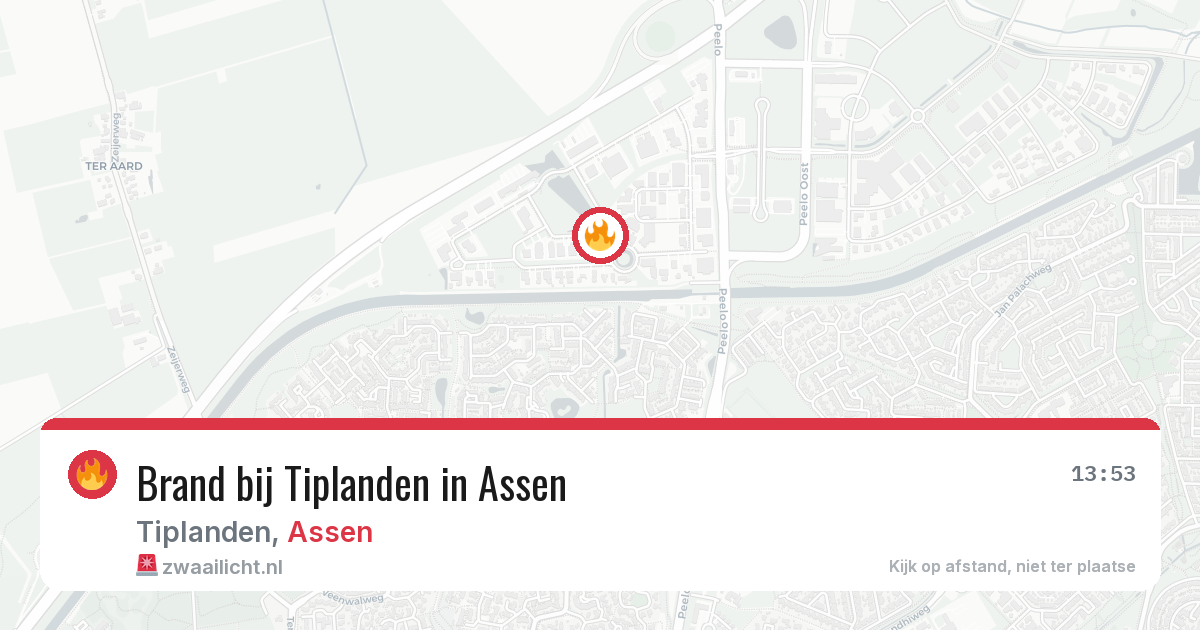 Brand bij Tiplanden in Assen — 13 mei 2026