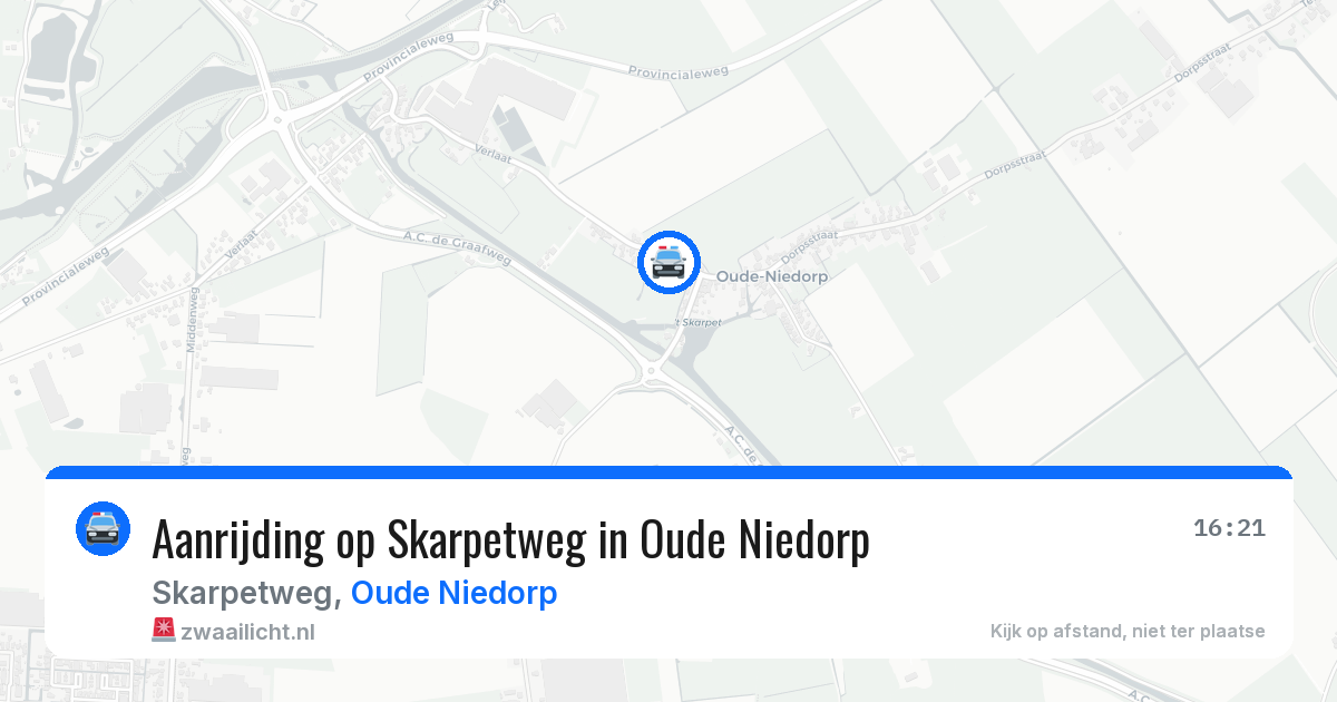 Aanrijding op Skarpetweg in Oude Niedorp — 7 mei 2026