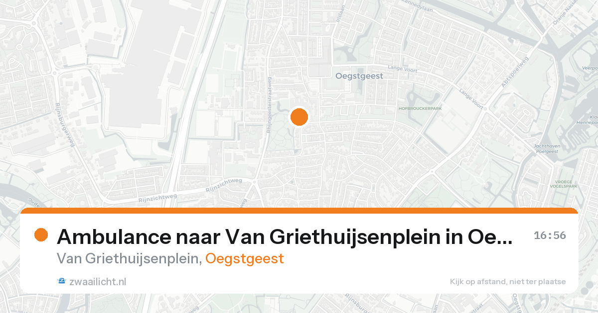 Ambulance naar Van Griethuijsenplein in Oegstgeest — 22 aug 2026