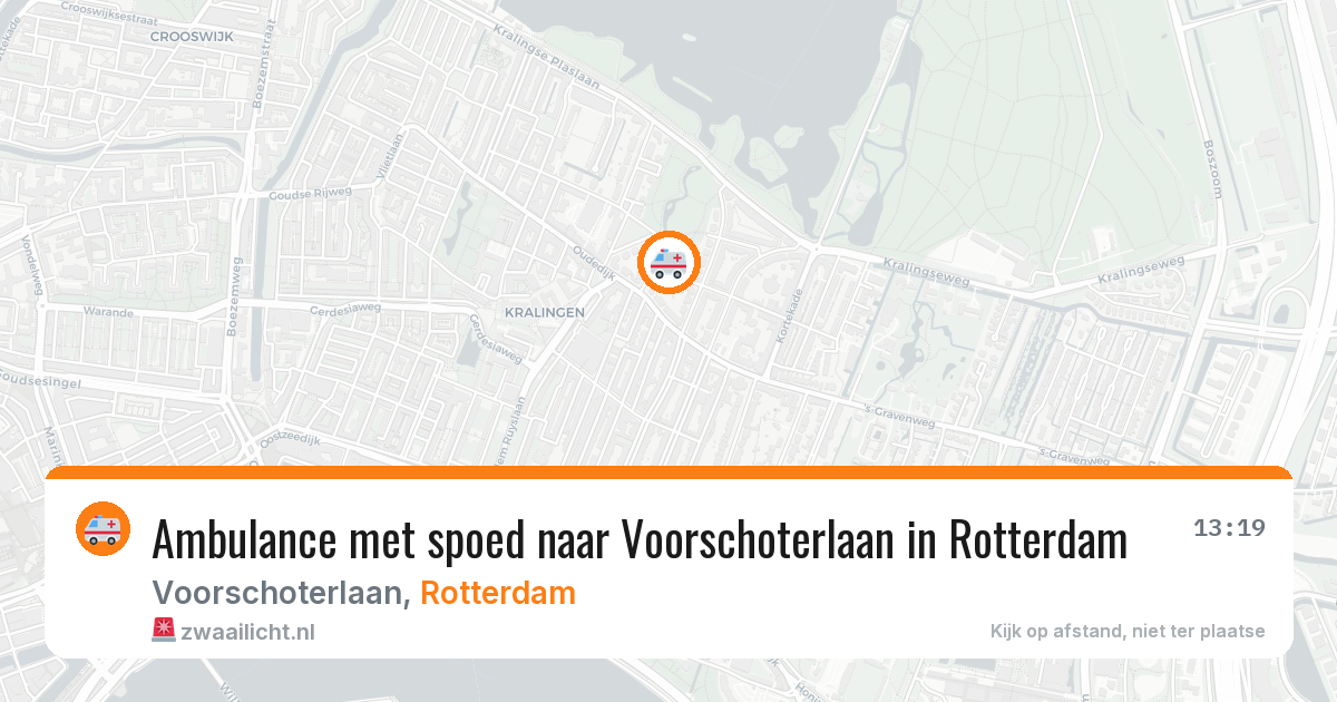 Ambulance met spoed naar Voorschoterlaan in Rotterdam — 17 apr 2026