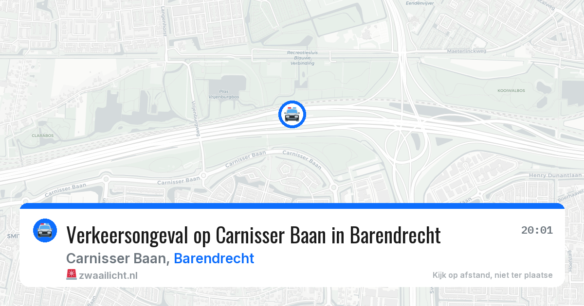 Verkeersongeval op Carnisser Baan in Barendrecht — 9 jun 2026