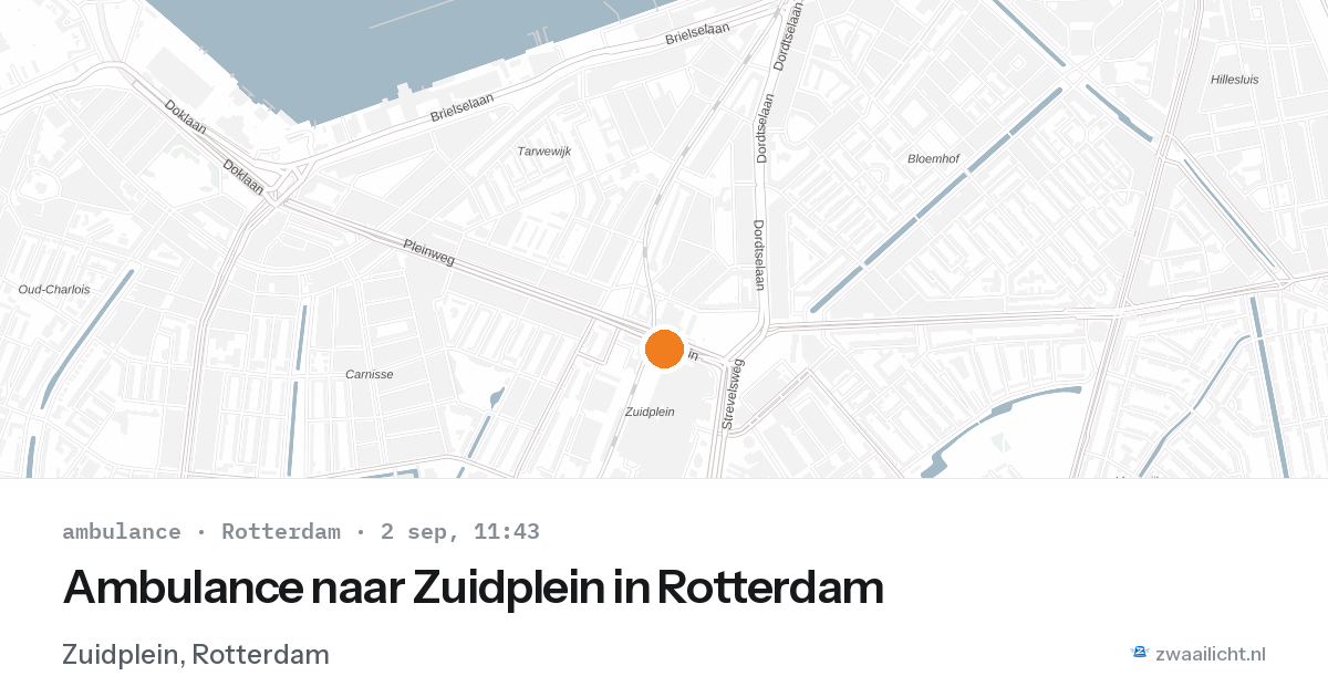 Ambulance naar Zuidplein in Rotterdam — 2 sep 2026
