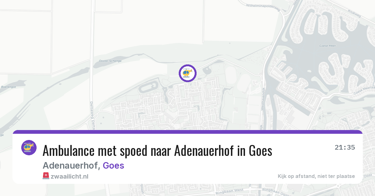 Ambulance met spoed naar Adenauerhof in Goes — 30 jul 2026