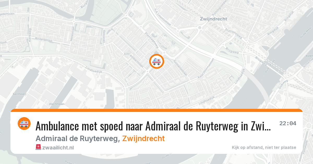 Ambulance met spoed naar Admiraal de Ruyterweg in Zwijndrecht — 11 jun 2026