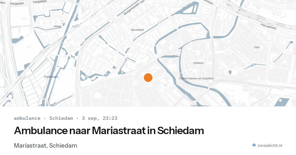 Ambulance naar Mariastraat in Schiedam — 3 sep 2026