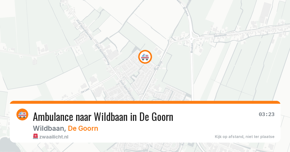 Ambulance naar Wildbaan in De Goorn — 11 jul 2026