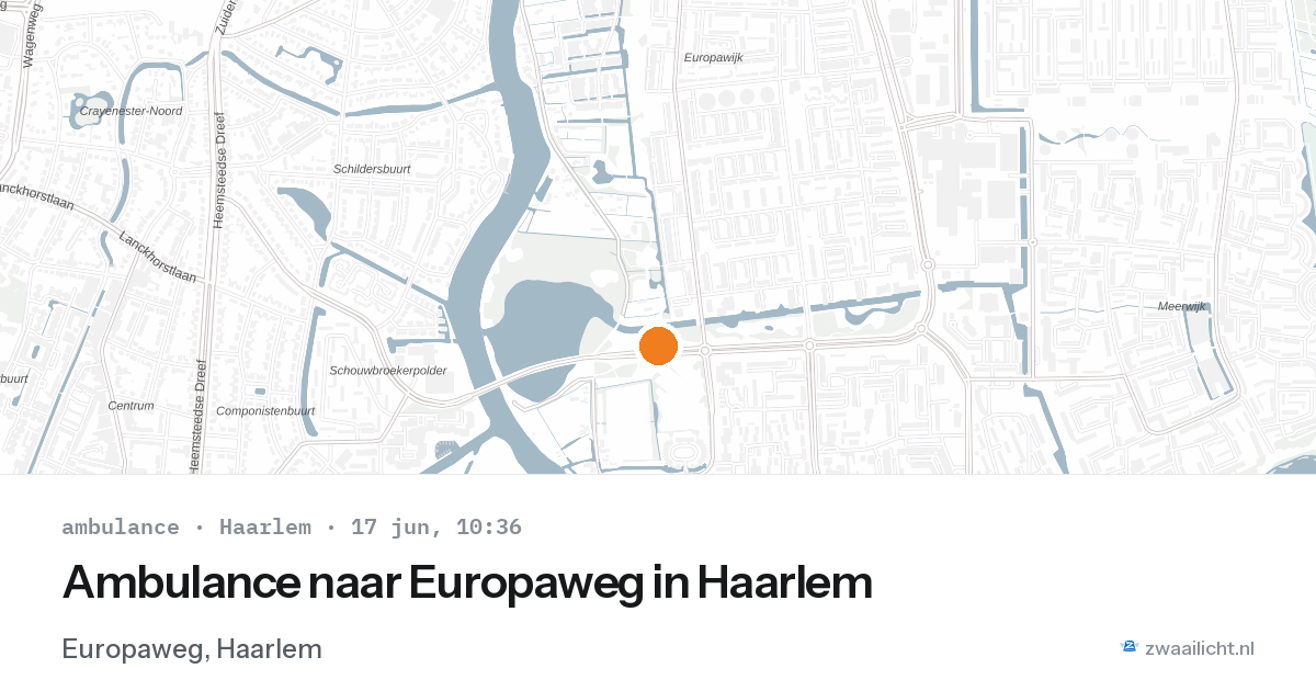Ambulance naar Europaweg in Haarlem — 17 jun 2026