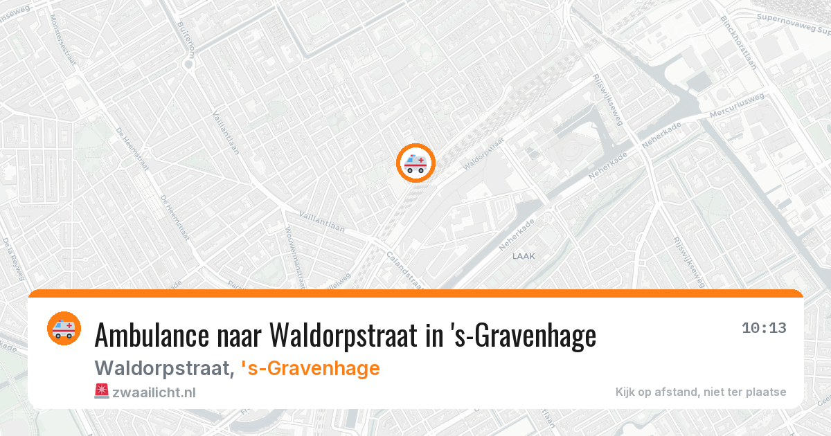 Ambulance naar Waldorpstraat in 's-Gravenhage — 11 aug 2026