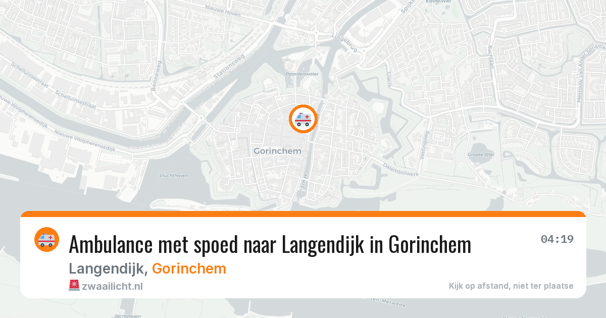 Ambulance met spoed naar Langendijk in Gorinchem — 5 jul 2026